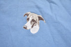 Vintage 1990s Embroidered Dog Hanes Crewneck Sweatshirt
