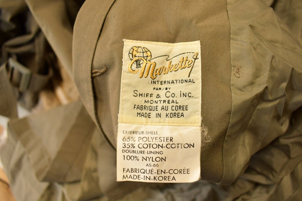 Vintage 1970s Full Length Markette Green Trench Coat
