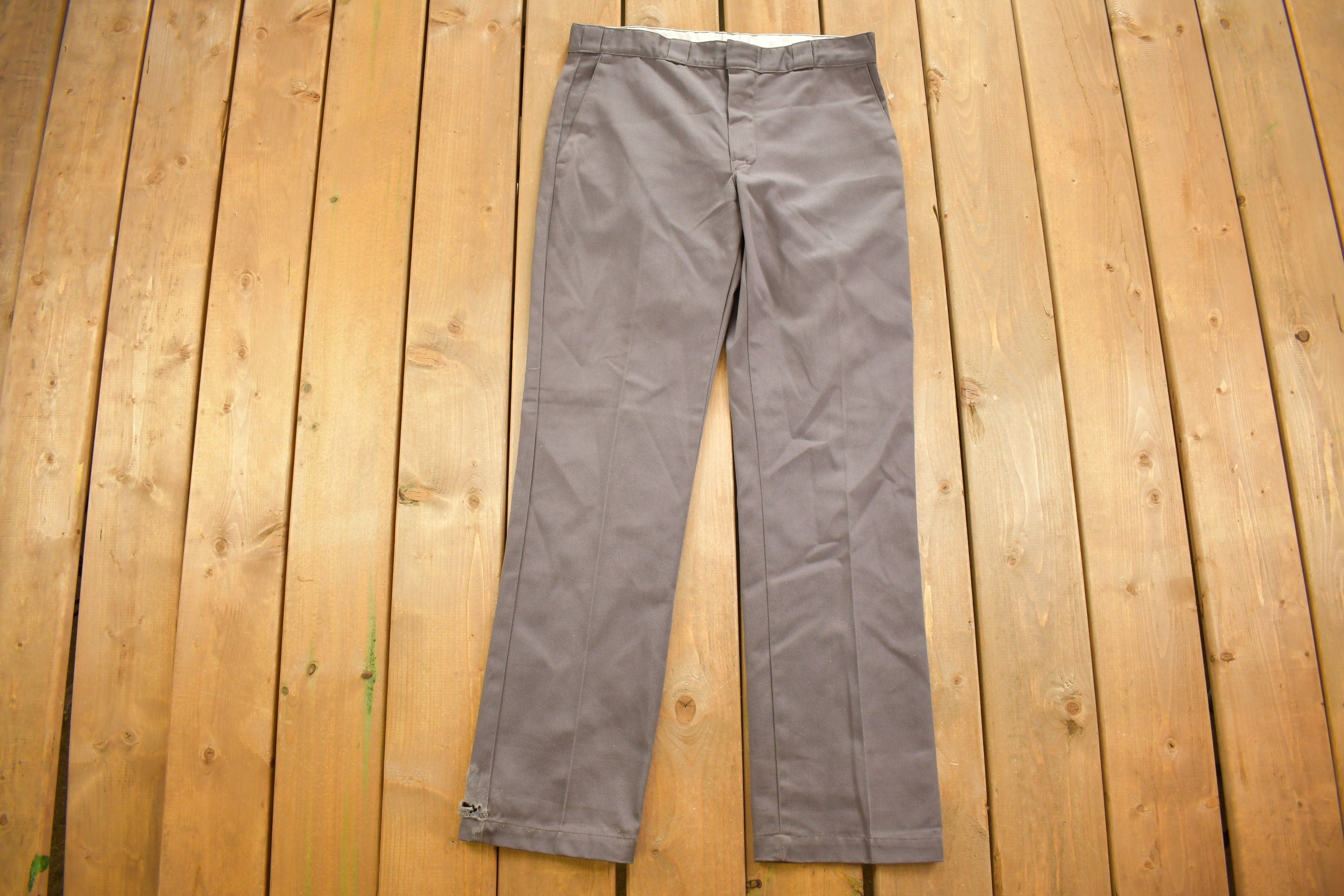 Vintage 1990s Grey Dickies Dress Pants Size 34 x 33