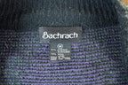 Vintage 1990s Bachrach Wool Blend Argyle Print Knit Cardigan Sweater Mens M