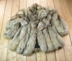 Vintage 1980s Grey Fox Mid Length Fur Coat Saga Fox Made In USA