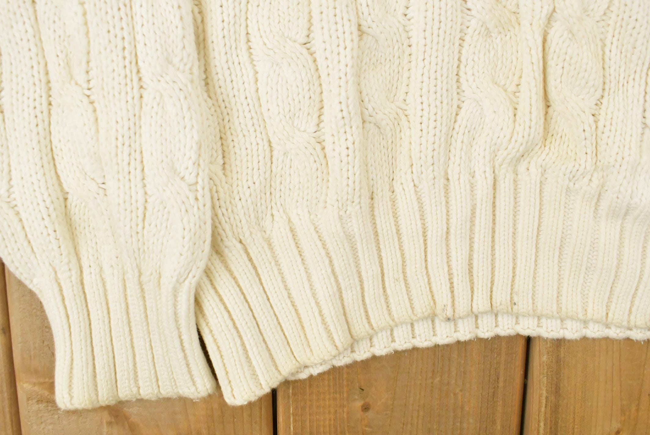 Vintage 1990s Gap Cable Knit V Neck Cricket Sweater Men's Medium