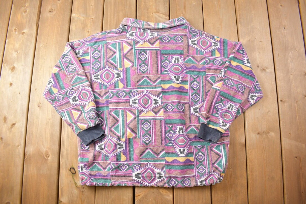 Vintage 1980s Jeans Wear Quarter Zip Pullover Sweatshirt