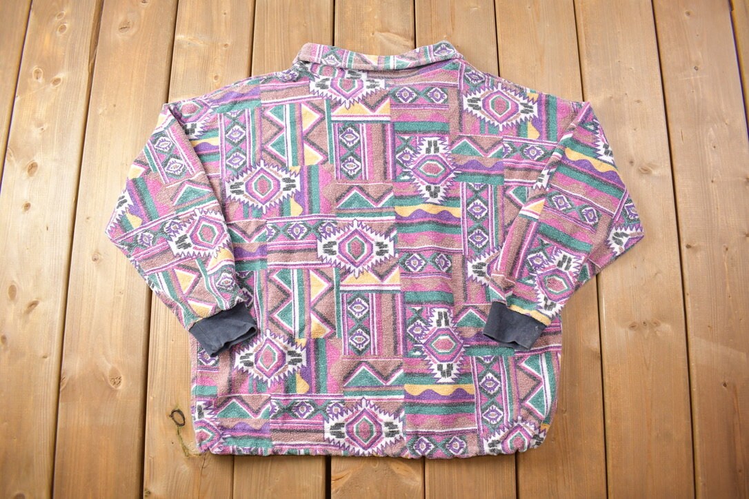 Vintage 1980s Jeans Wear Quarter Zip Pullover Sweatshirt