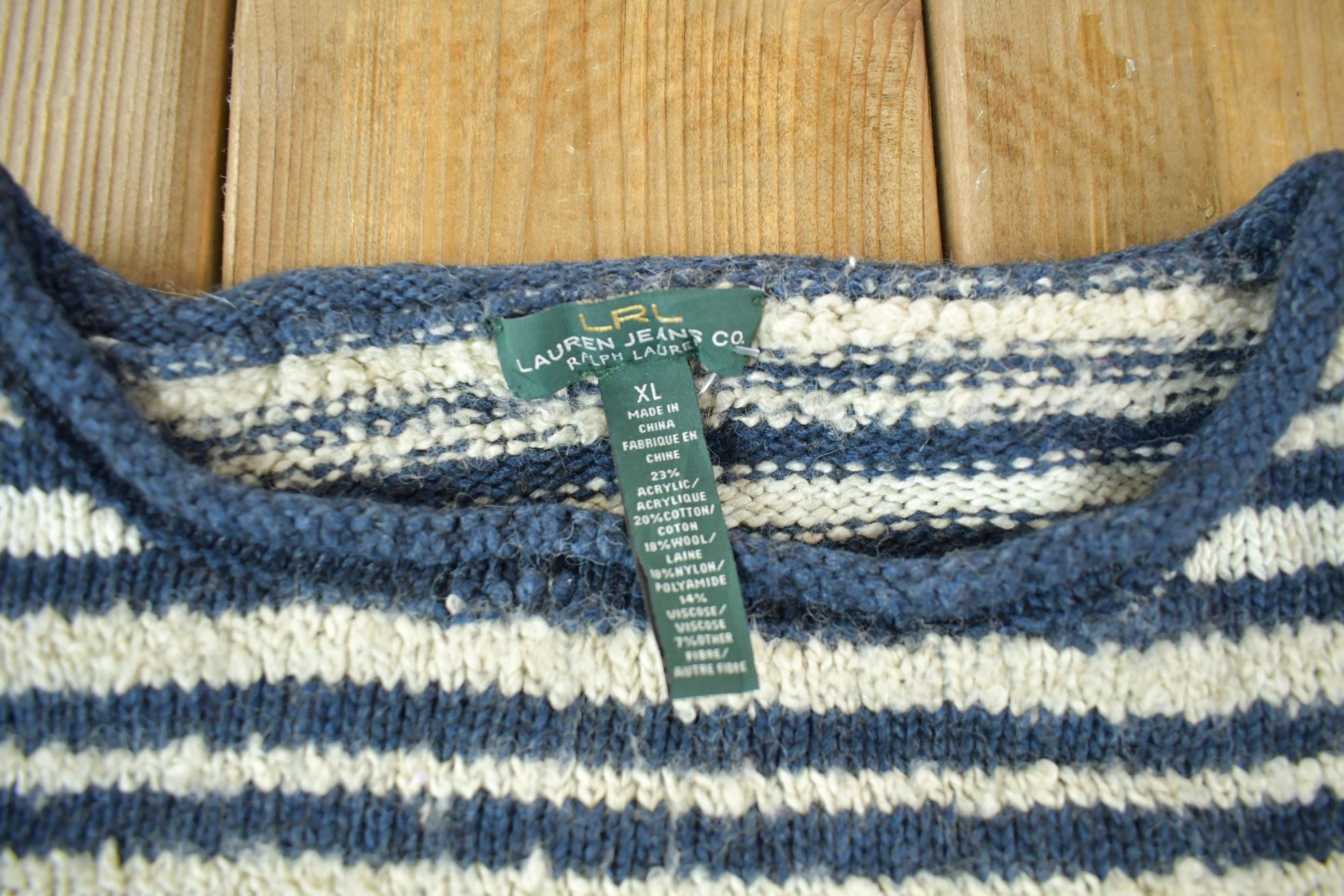 Vintage 1990s Lauren Ralph Lauren Knit Crewneck Sweater Women's S-M