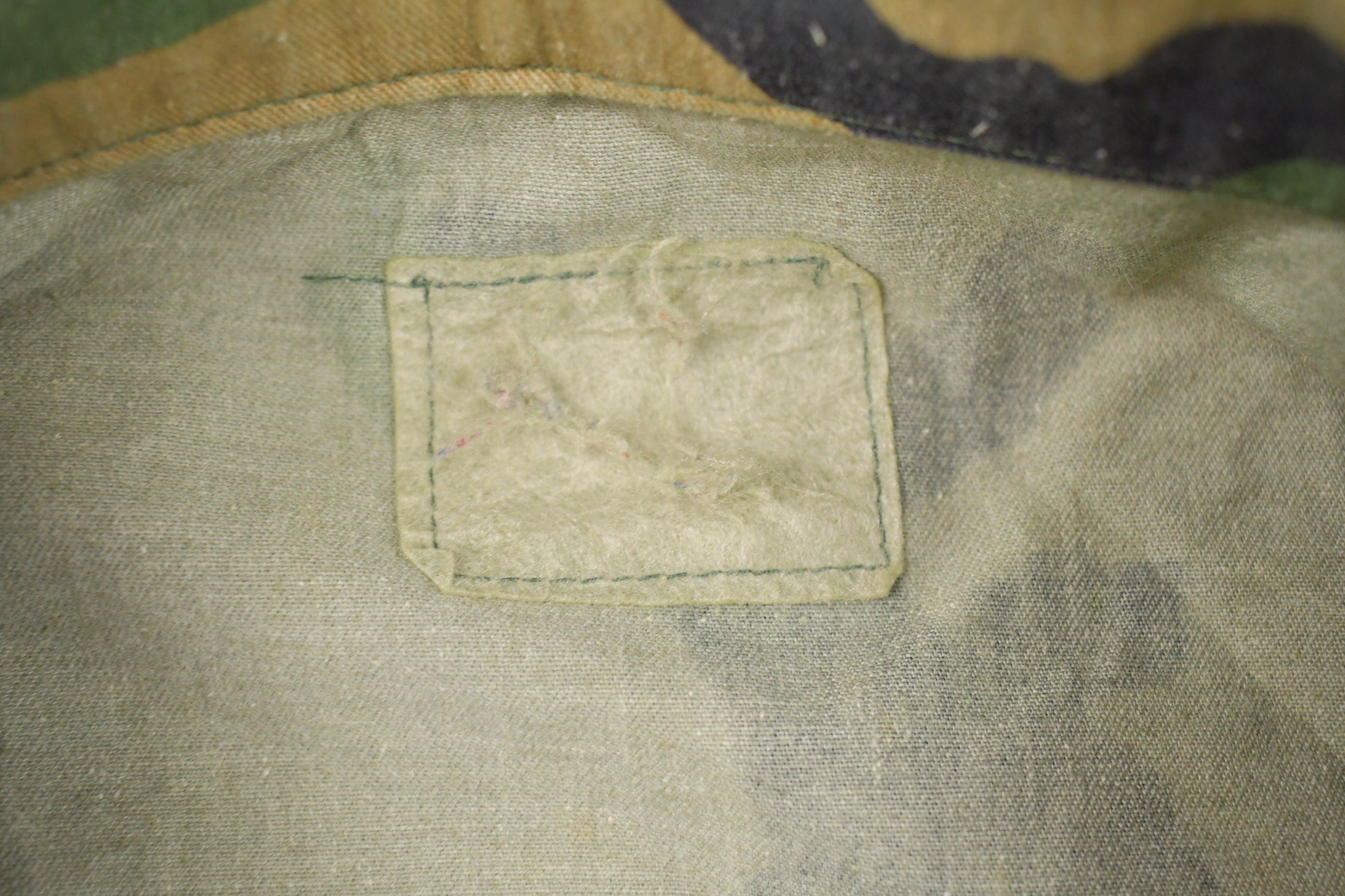 Vintage Military Camo Button Up Jacket