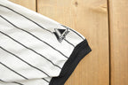 Vintage 1990s Chicago White Sox Striped MLB Baseball Majestic Graphic T-Shirt