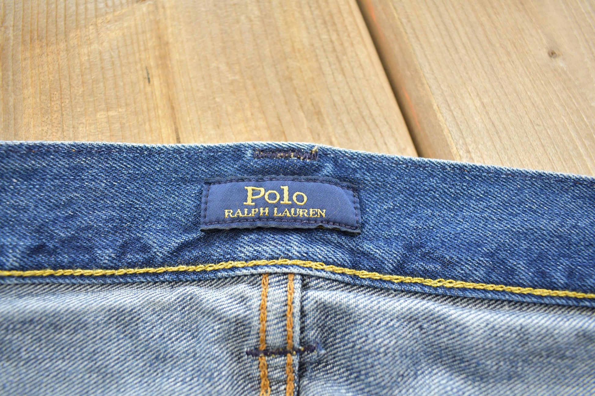 Vintage 2000s Ralph Lauren Polo Distressed Black Jeans 32x32