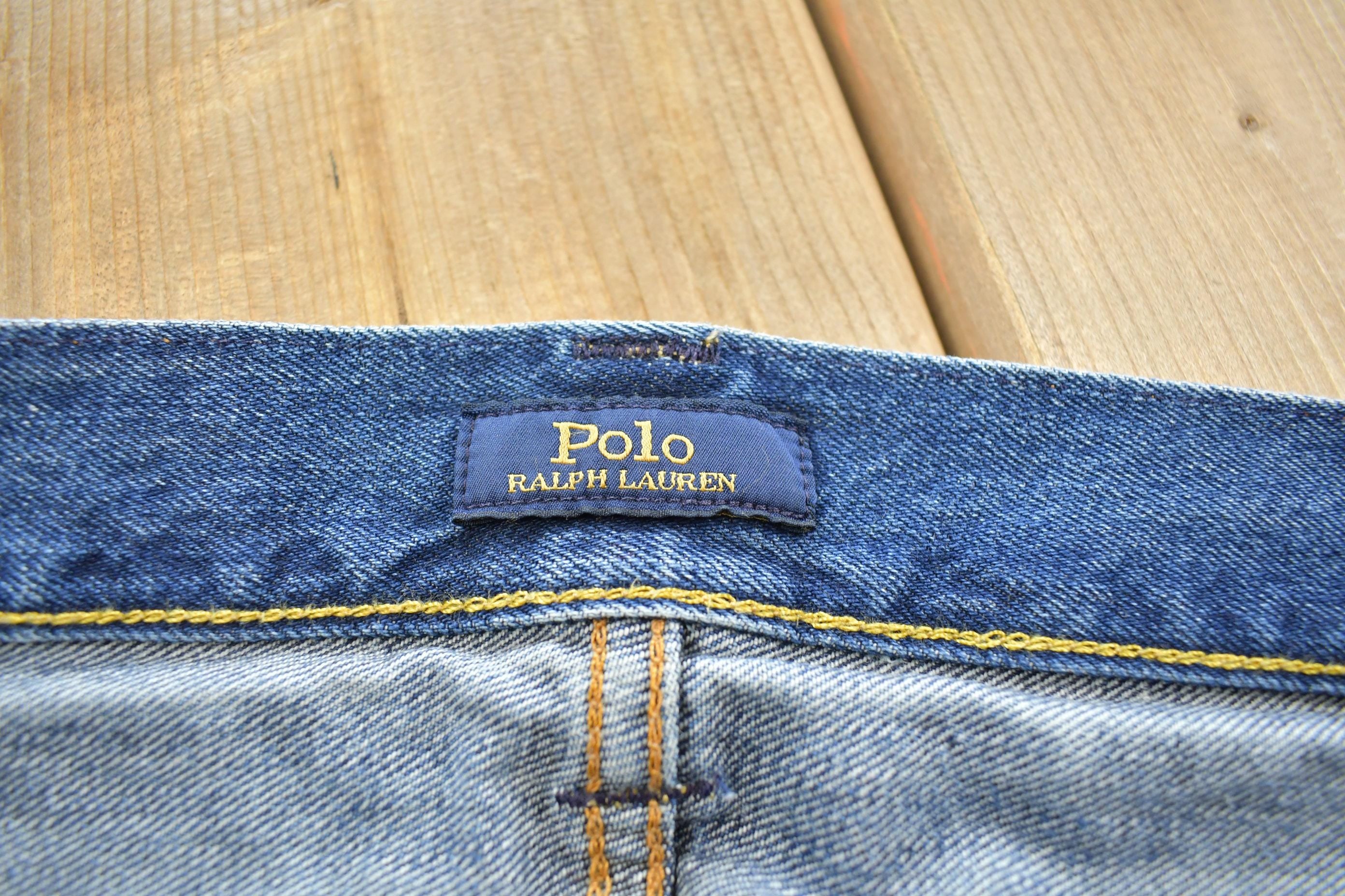Vintage 2000s Ralph Lauren Polo Distressed Black Jeans 32x32