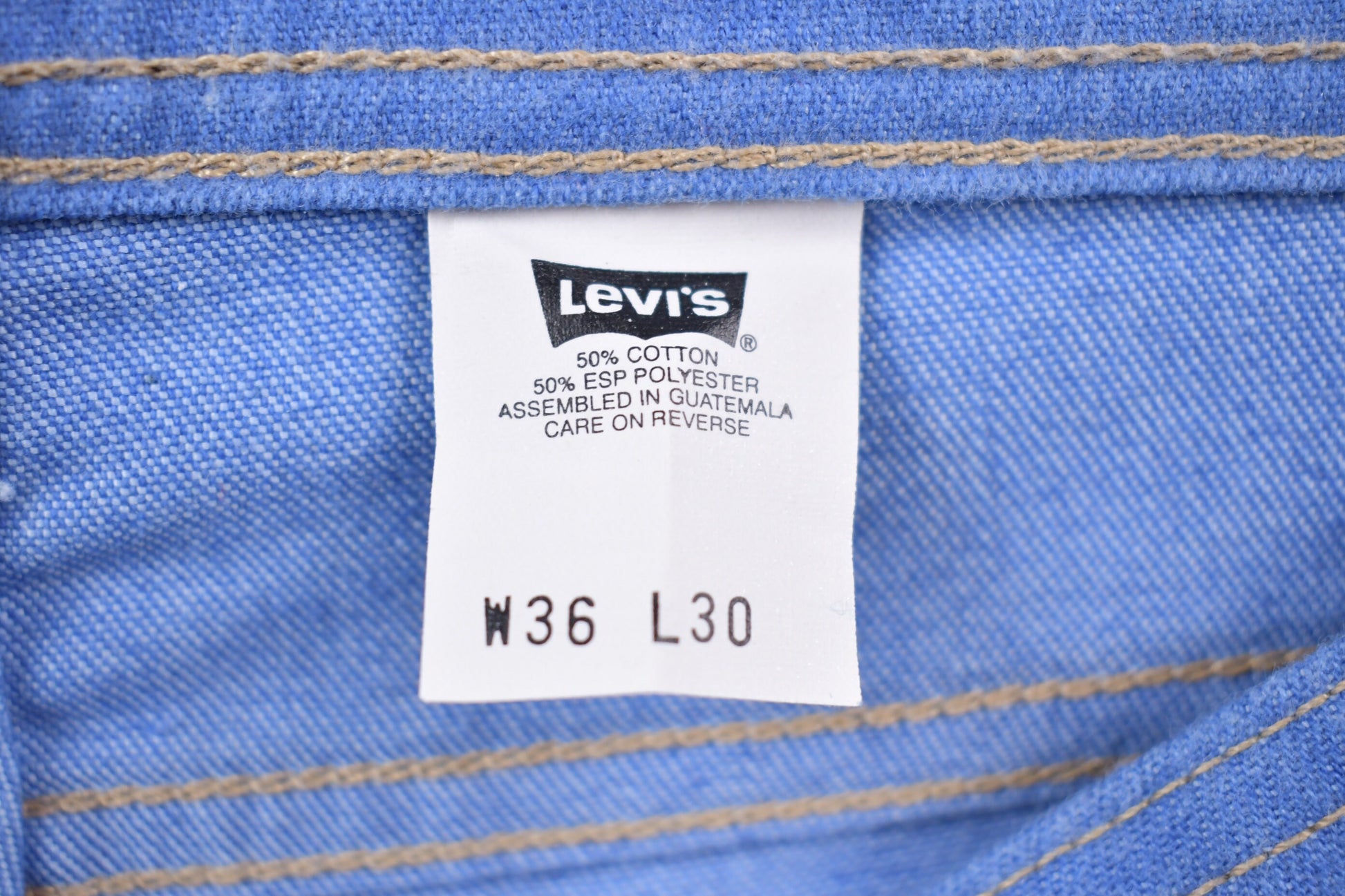 Vintage 1980s Levi's 50% Polyester Jeans Size 36 x 29