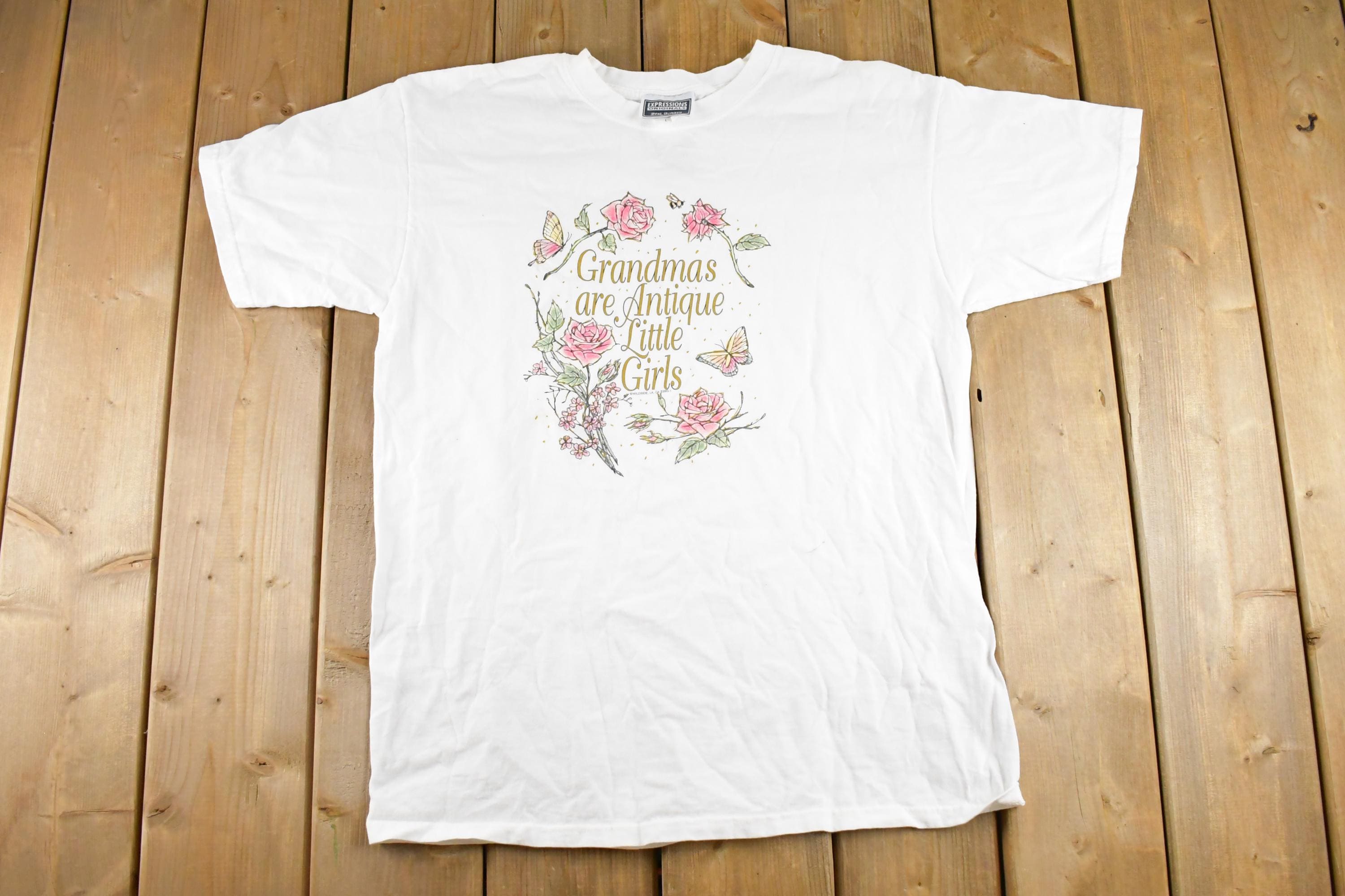 Vintage 1990's Antique Grandma Souvenir Travel T-Shirt Women's L