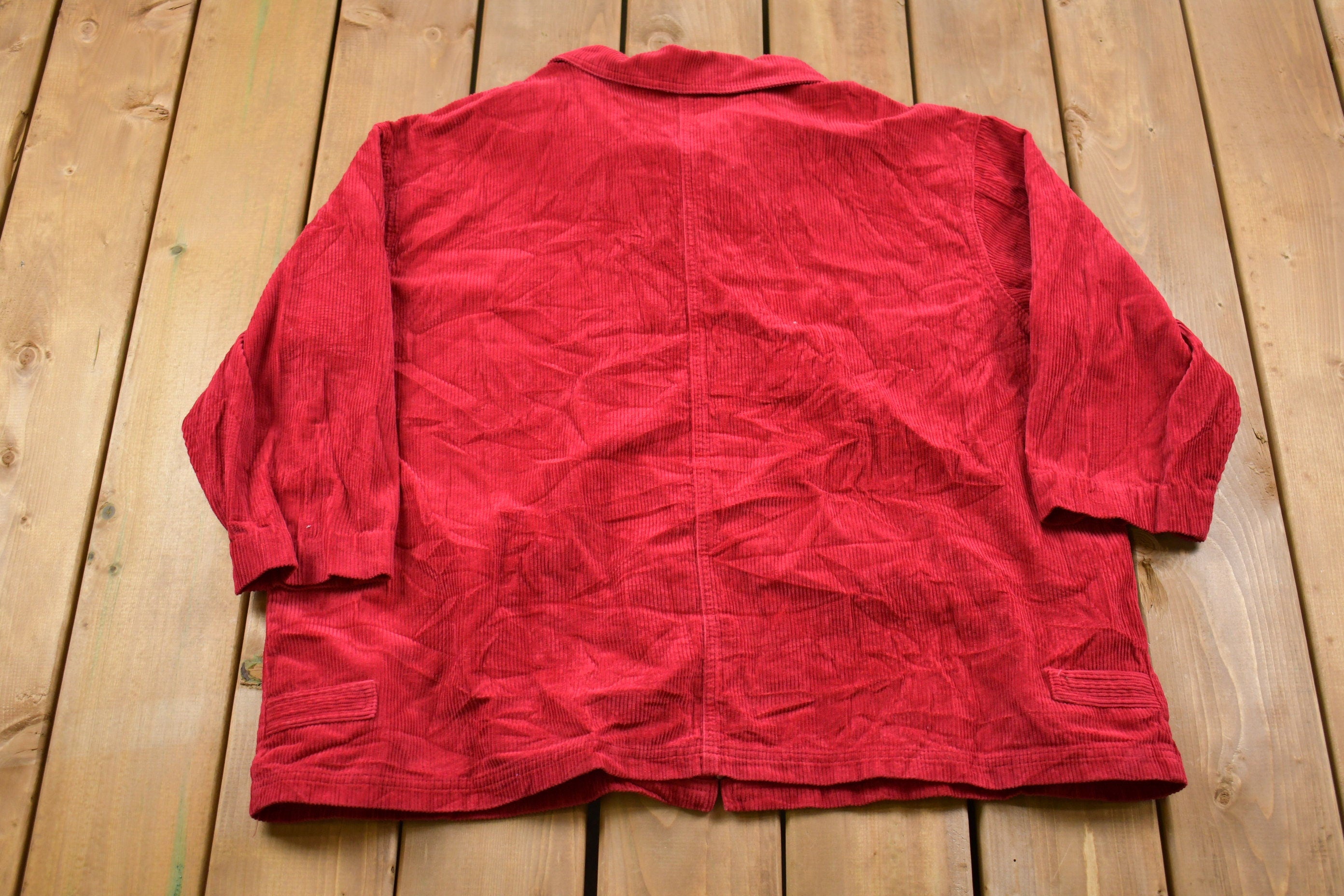 Vintage 1990s Denim & Co Full Zip Shirt  1990s Zip Up Shirt  Vintage Corduroy  Plaid Flannel  Casual Shirt  Vintage Corduroy  Zip Up