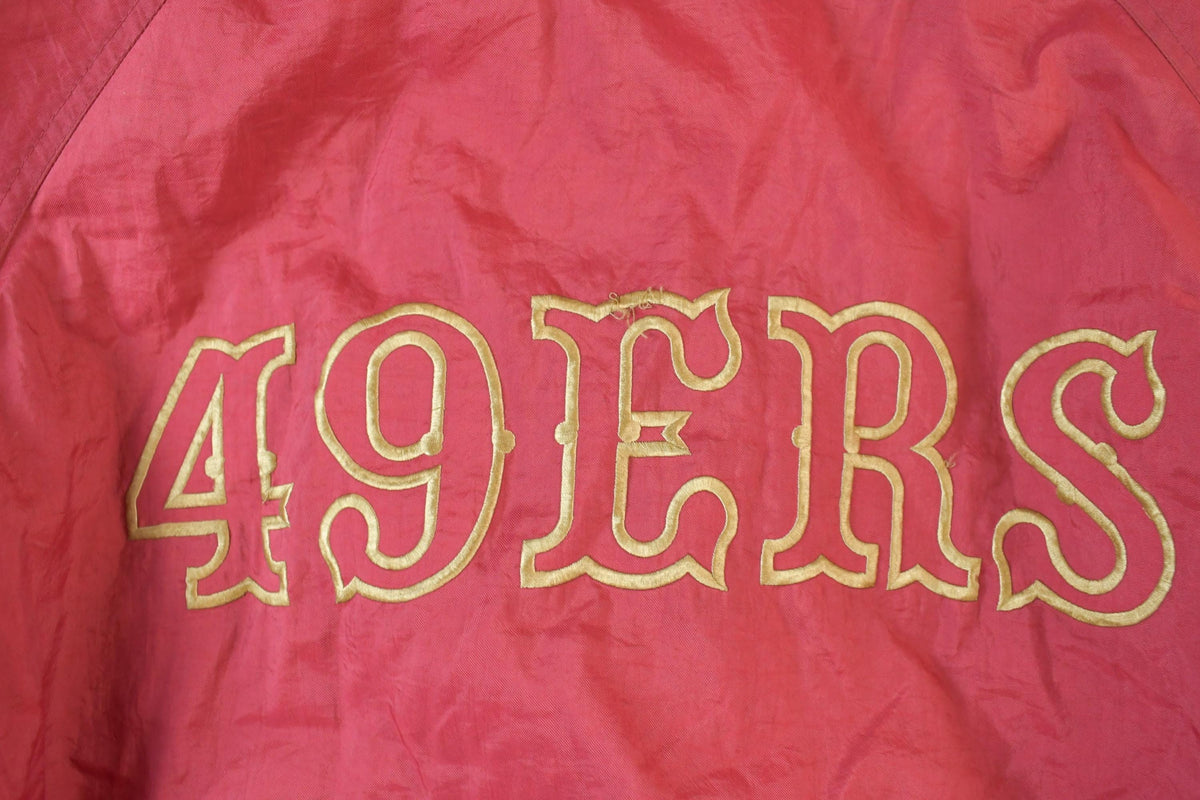 Vintage 1990s San Francisco 49ers Hooded NFL Game Day Football Jacket