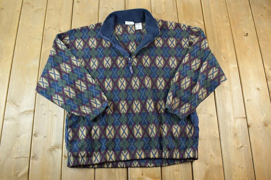 Vintage 1990s Bugle Boy Snow Fleece Outdoorsman Sweater