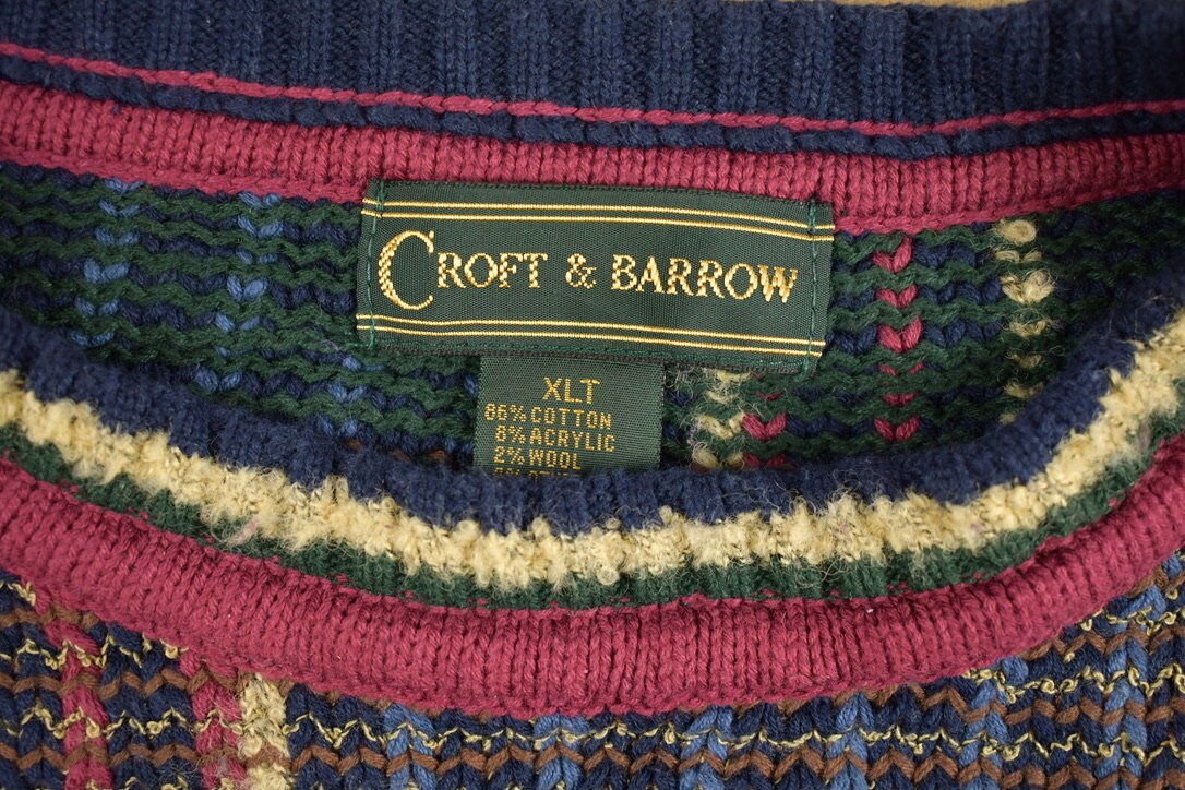 Vintage 1990s Croft & Barrow Knitted Crewneck Sweater