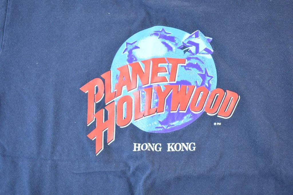 Vintage 1990s Hong Kong Planet Hollywood Single Stitch Graphic Print Souvenir T-Shirt