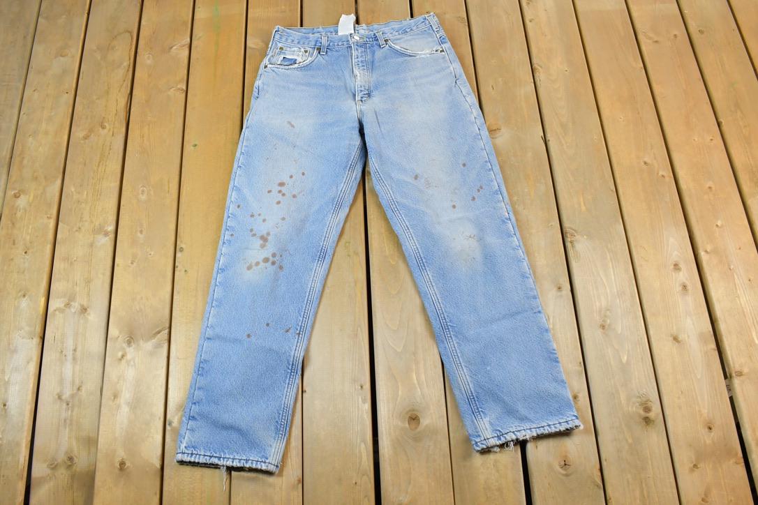 Vintage 1990s Carhartt Lined Work Denim Jeans Size 34 x 32