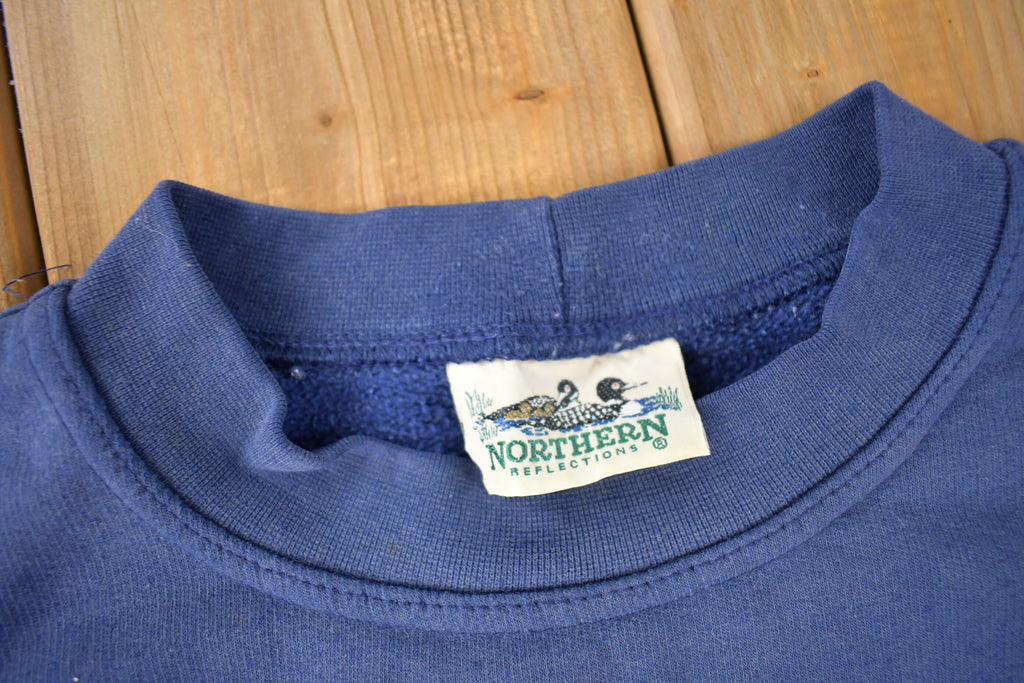 Vintage 1990s Northern Reflections Wildlife Theme Crewneck Sweatshirt Made In Canada