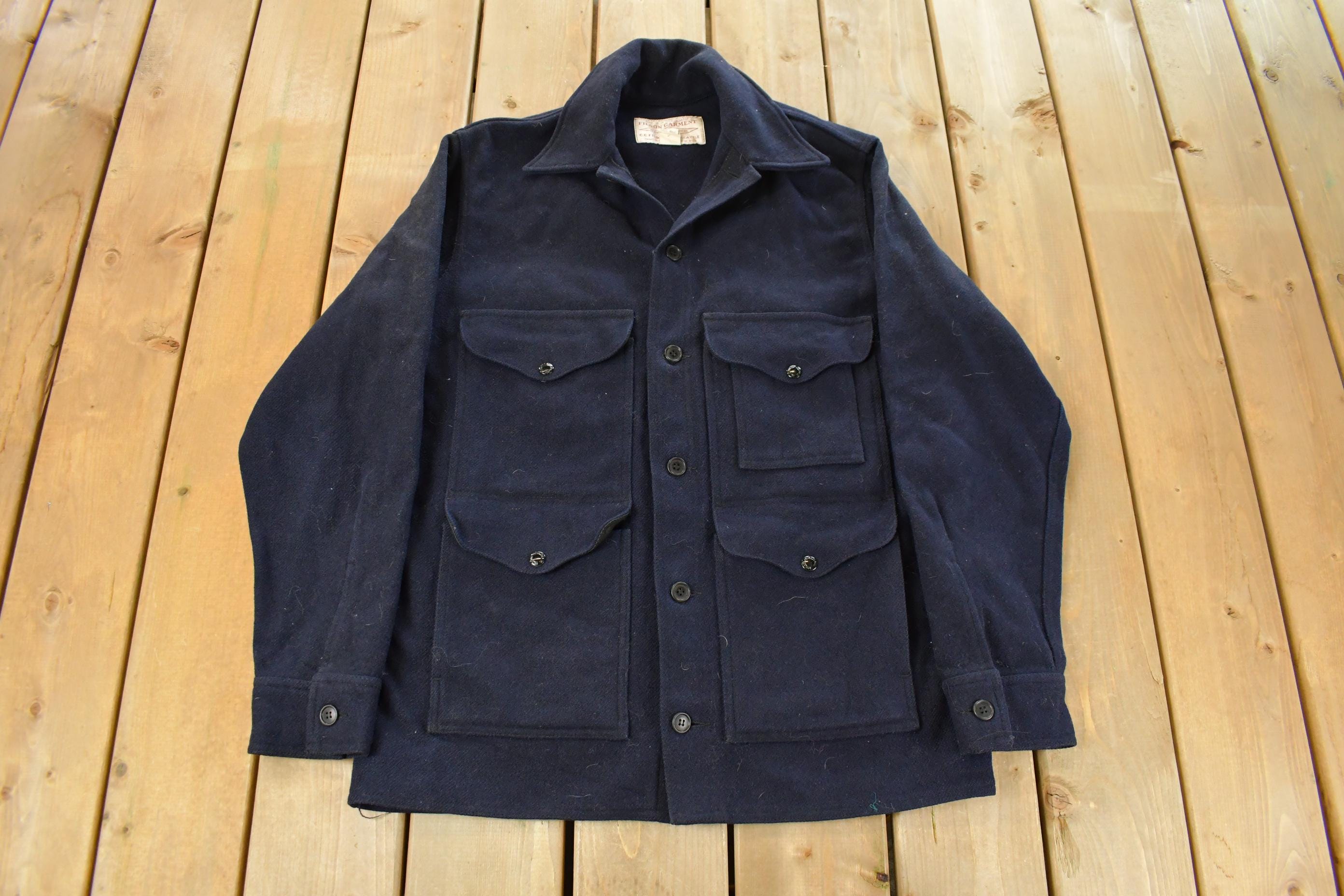 Vintage 1980s Filson Mackinaw Wool Cruiser Wool Jacket Men's Medium