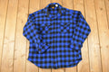Vintage 1980s Woolrich Classic Plaid Flannel Button Up Shirt Men's L