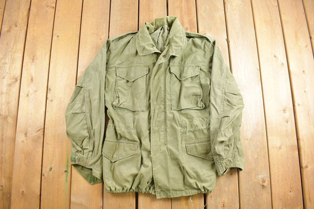 Vintage 1974 Military Army Sateen Field Jacket