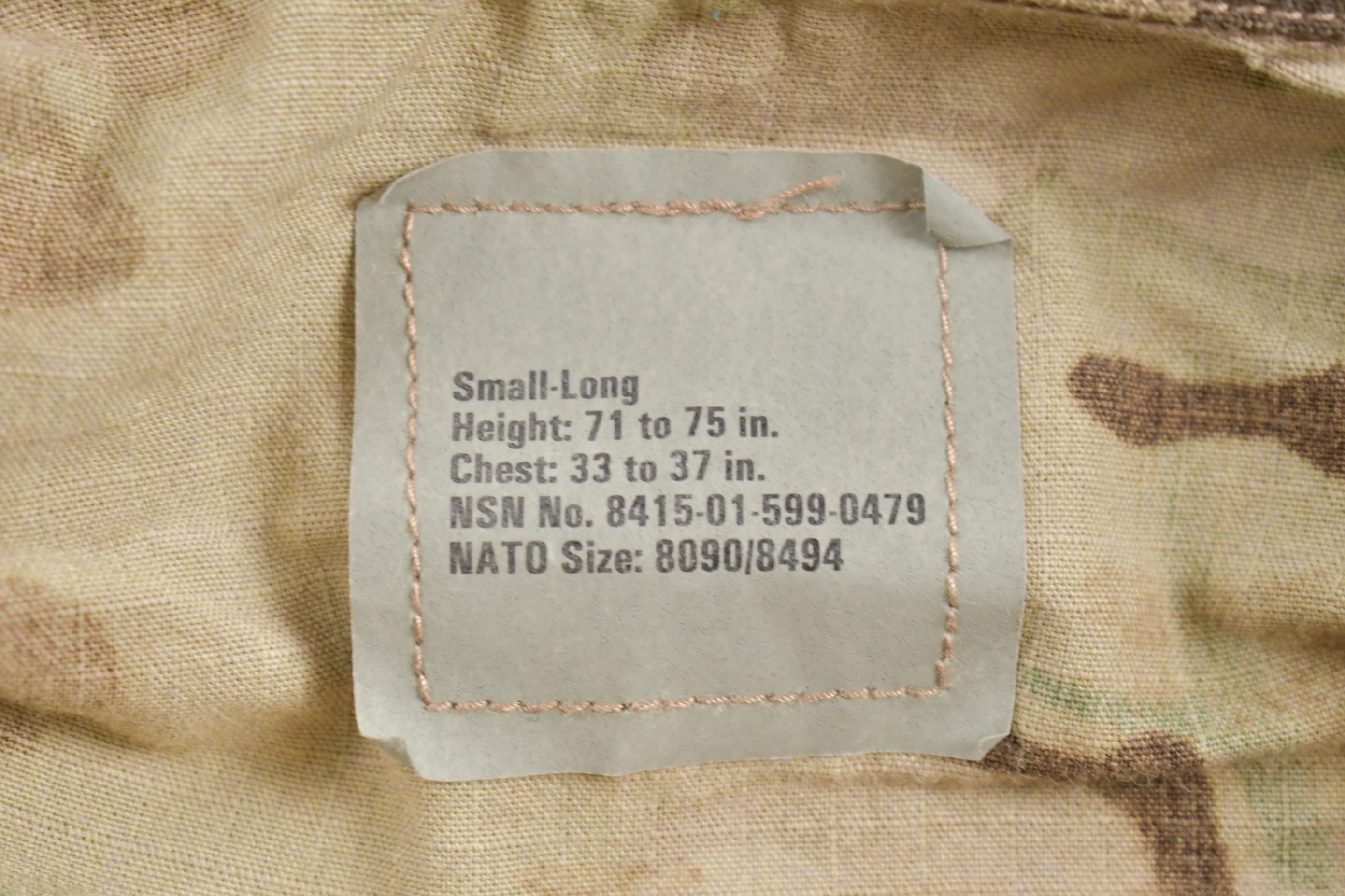 Vintage 2001 Military Desert MultiCamo Insect Repellent Field Jacket