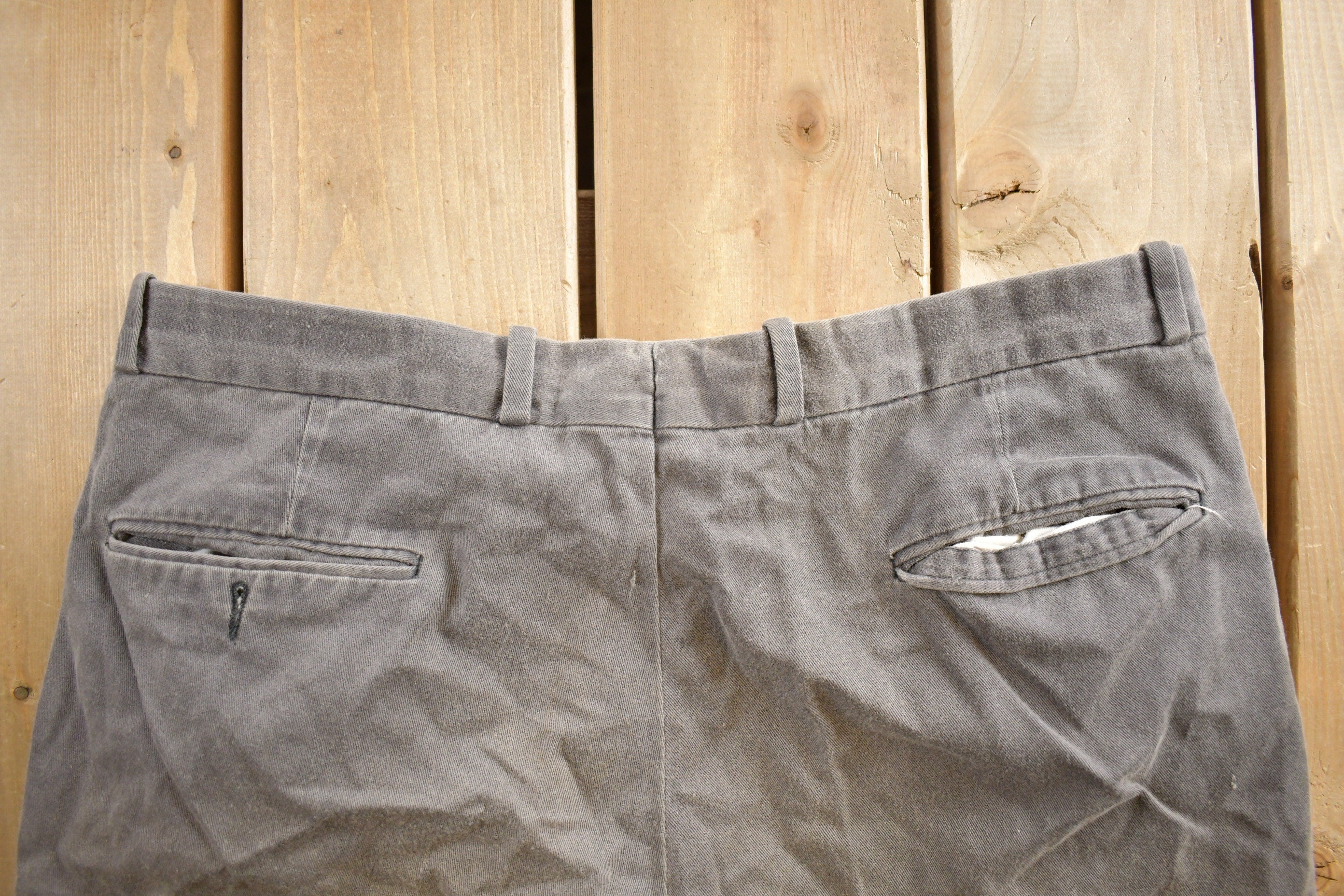 Vintage 1980s Just Casuals Grey Slacks Size 34x27