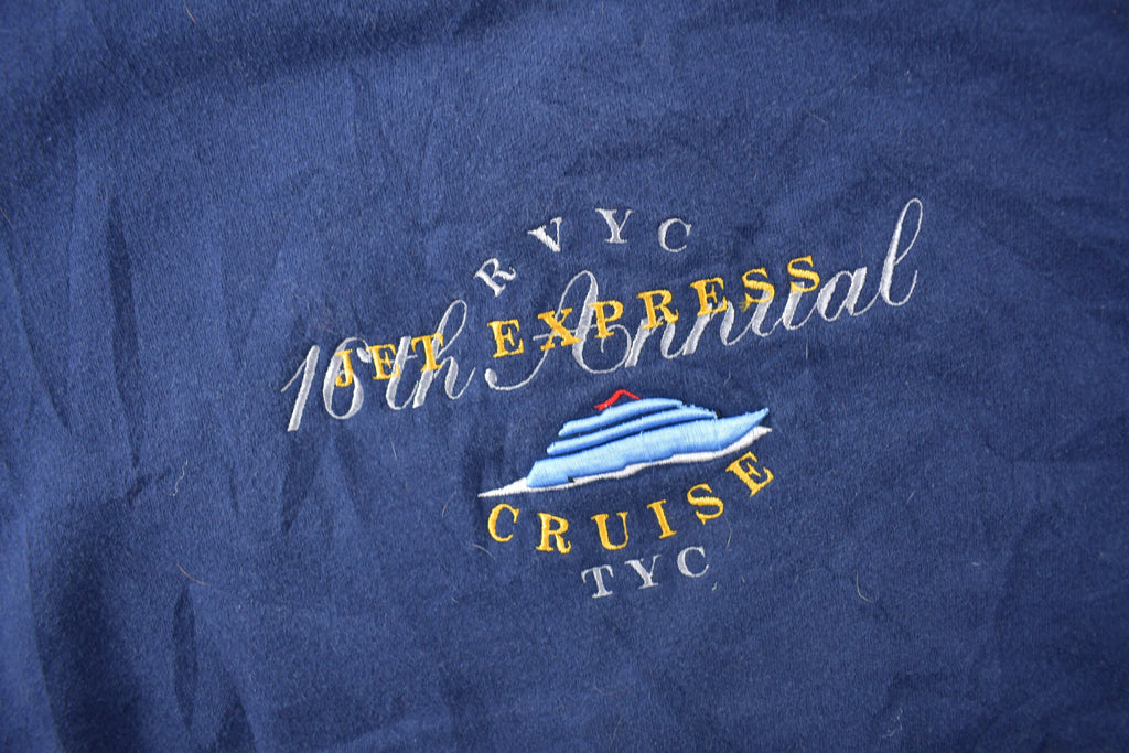 Vintage 1990s RVYC Jet Express Cruise Embroidered Souvenir Crewneck Sweatshirt