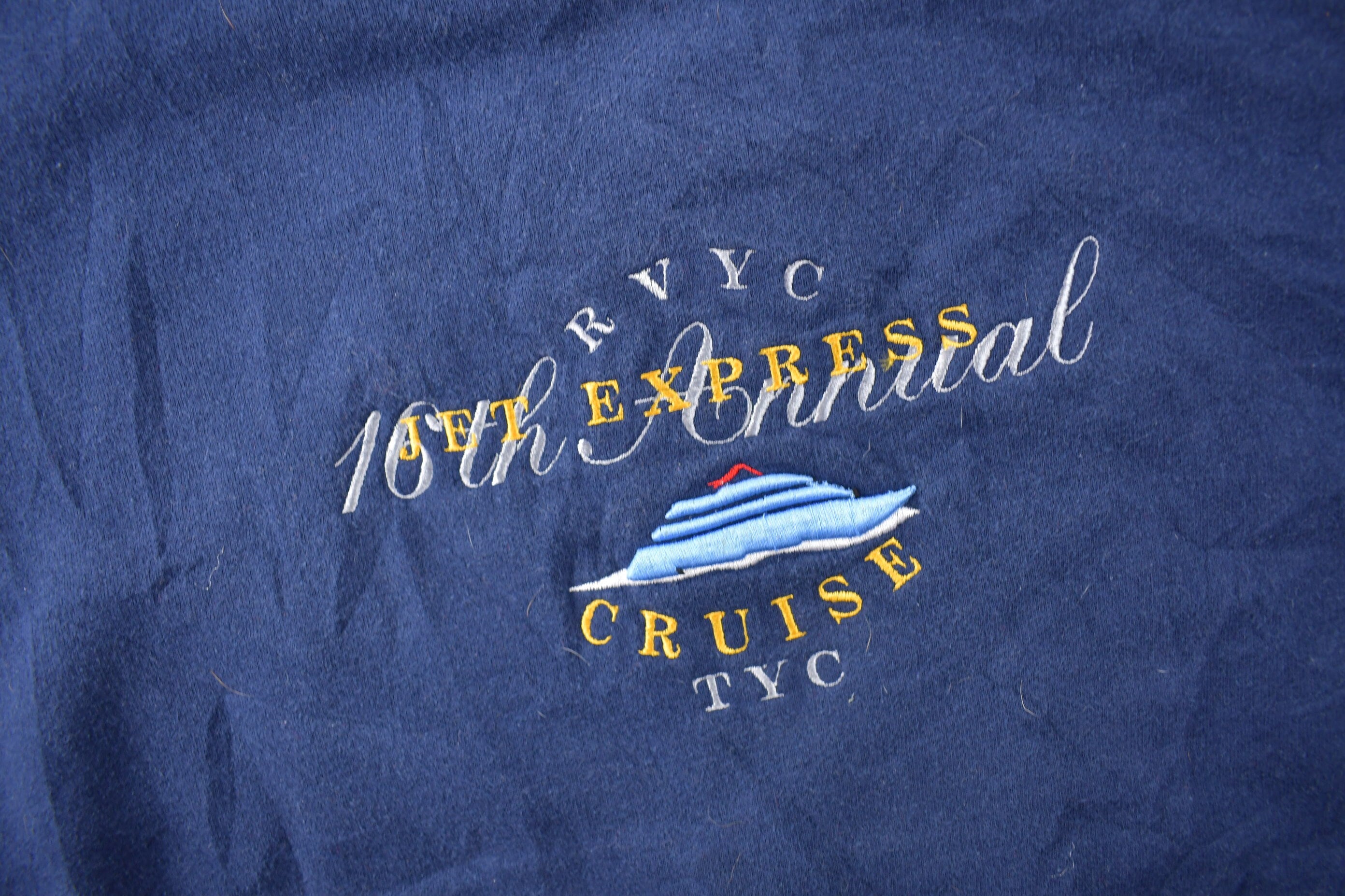 Vintage 1990s RVYC Jet Express Cruise Embroidered Souvenir Crewneck Sweatshirt