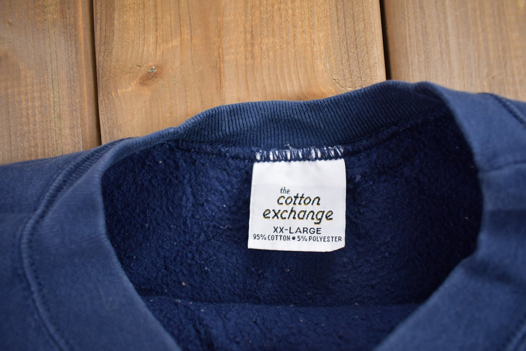 Vintage 1990s Duke University Collegiate Crewneck  Made In USA  NCAA Sweatshirt  Sportswear  Americana  Distressed