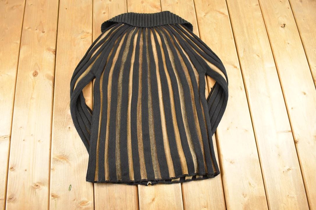 Vintage 1990s Angel Full Zip Knit Cardigan Sweater Women's M