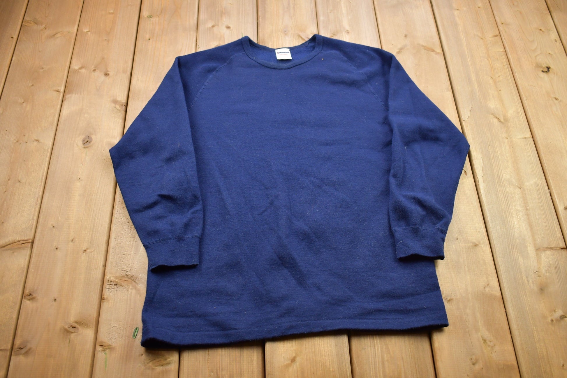 Vintage 1990s Blank Navy Blue Crewneck Sweatshirt