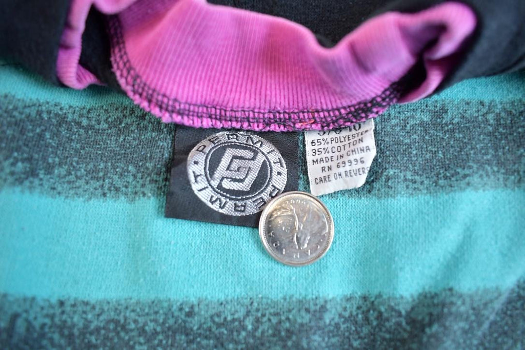 Vintage 1980s Permit Striped Crewneck Sweatshirt - XS