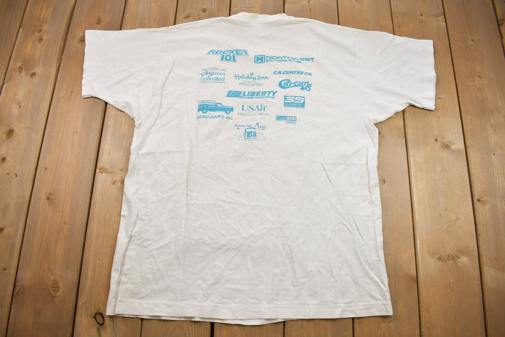 Vintage 1995 Gelatin Slide Leukemia Fundraiser Graphic T Shirt