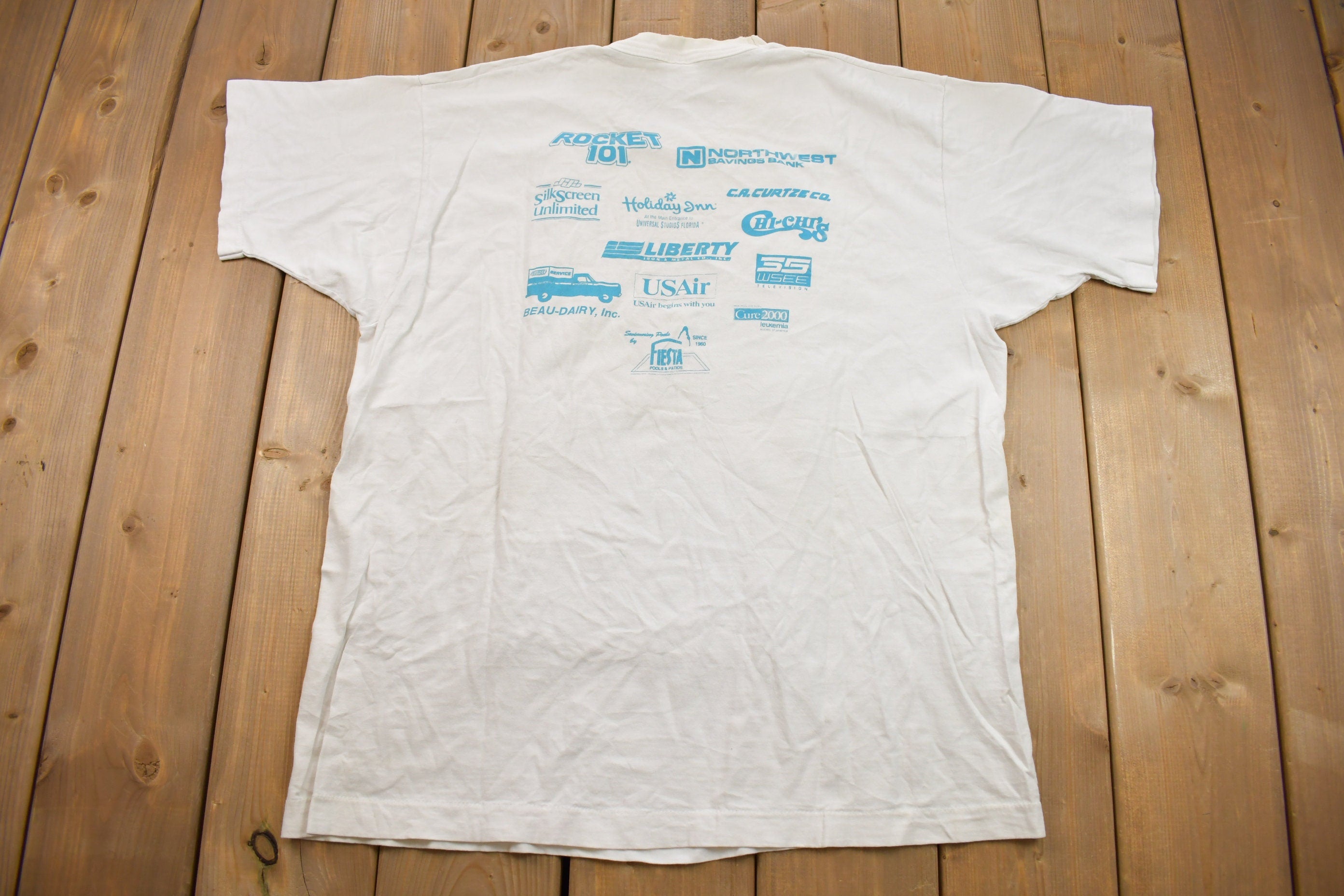 Vintage 1995 Gelatin Slide Leukemia Fundraiser Graphic T Shirt