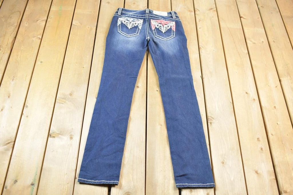 Vintage Y2K Miss Me Bedazzled Low Rise Jeans Size 26x32