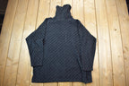 Vintage 1990s Black Turtle Neck Sweatshirt /