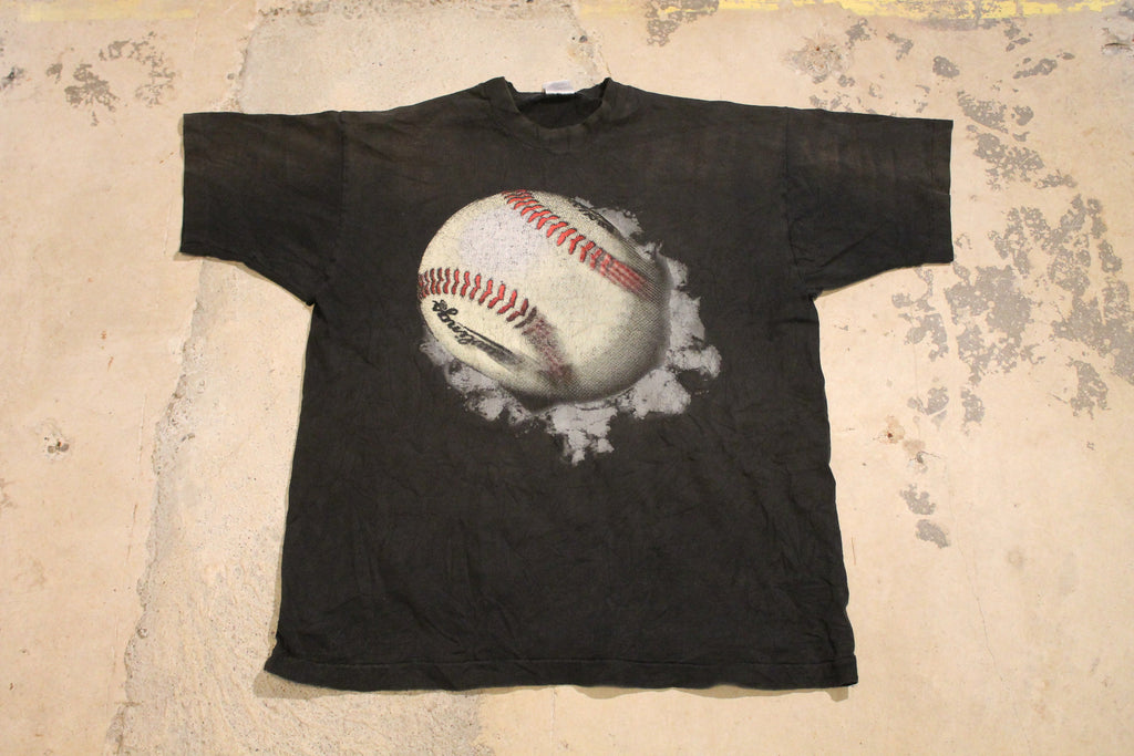 Vintage Baseball T-Shirt / Sportswear Graphic / Play Ball Print / 80s / 90s / Streetwear Fashion / Geoff Moore & The Distance / Athletic