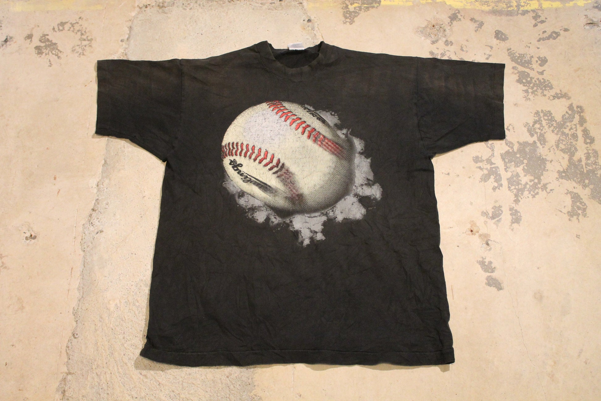 Vintage Baseball T-Shirt / Sportswear Graphic / Play Ball Print / 80s / 90s / Streetwear Fashion / Geoff Moore & The Distance / Athletic