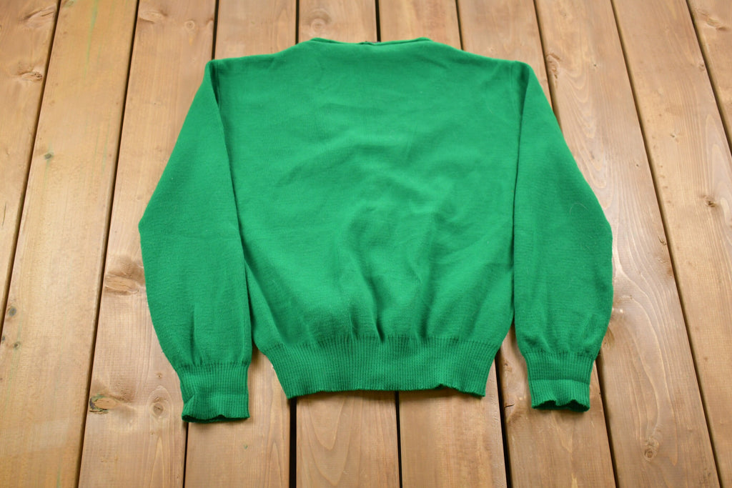 Vintage 1990s Ireland Embroidered Knitted Cardigan Sweater  Vintage Cardigan  Button Up  Blank Cardigan  Simple Style