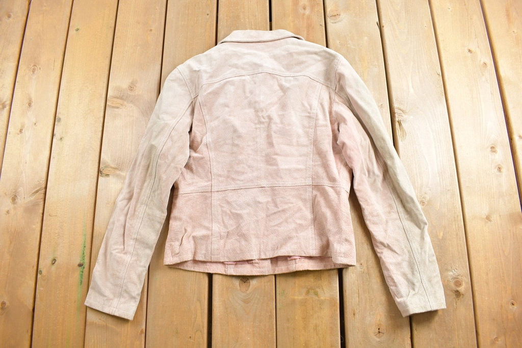Vintage 1990s Wilsons Leather Maxima Pink Suede Jacket