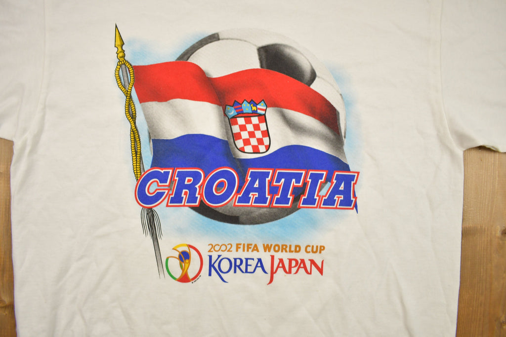 Vintage 2002 Croatia National Team World Cup Graphic T Shirt