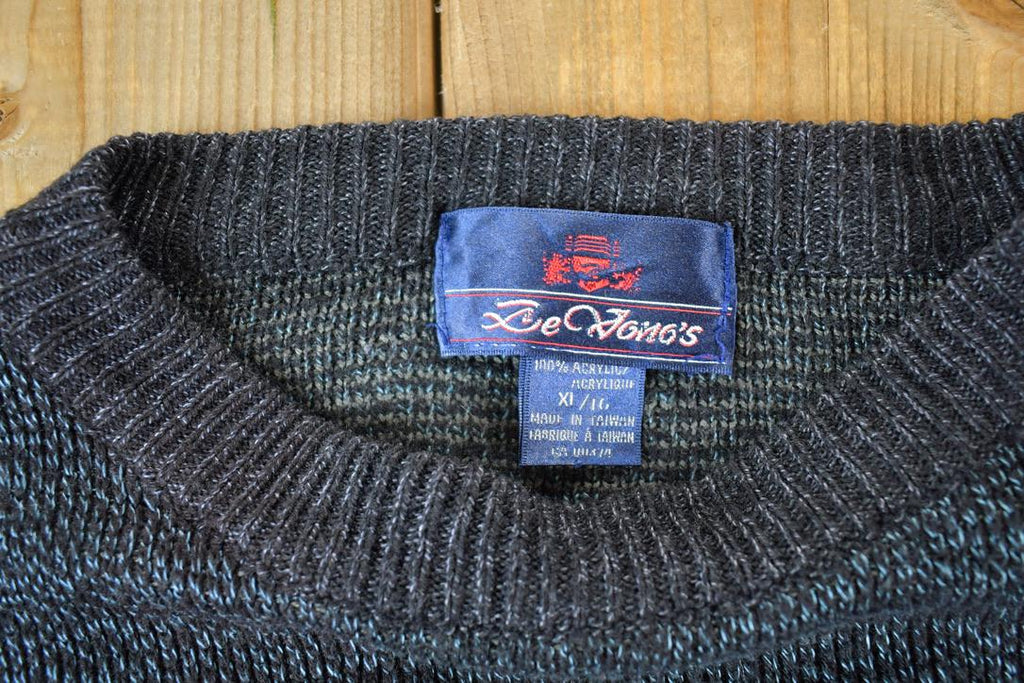 Vintage 1990s De Sonos Knit Abstract Pattern Crewneck Sweater