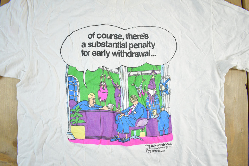 Vintage 1988 The Neighbourhood Comic Graphic T-Shirt Men's XL