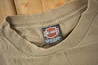 Vintage 1990s Robinson Harley Davidson Wheatley Ontario Single Stitch Graphic T-Shirt Made In Canada
