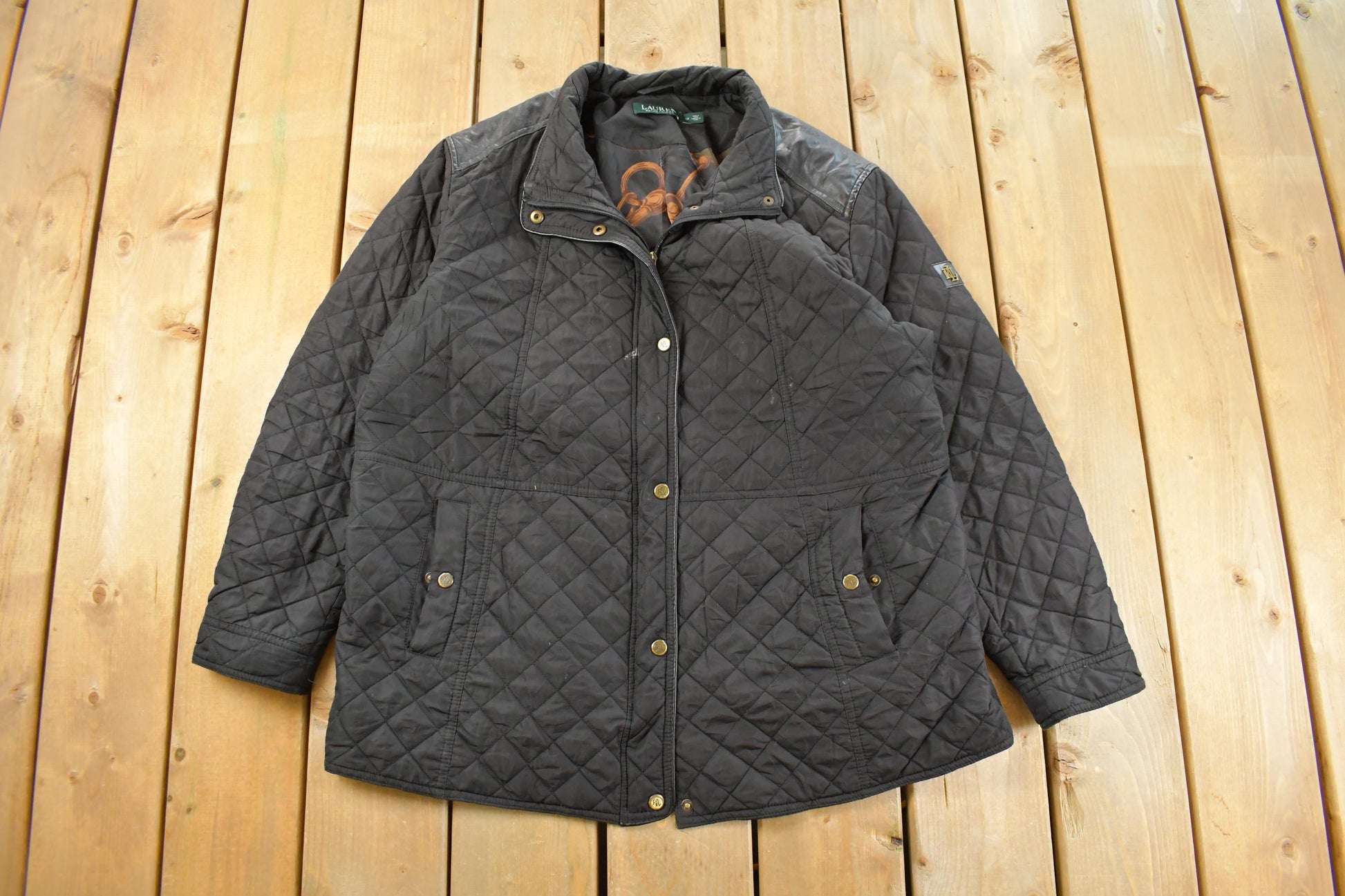Vintage 1990s Lauren Ralph Lauren Quilt Jacket Women's XL