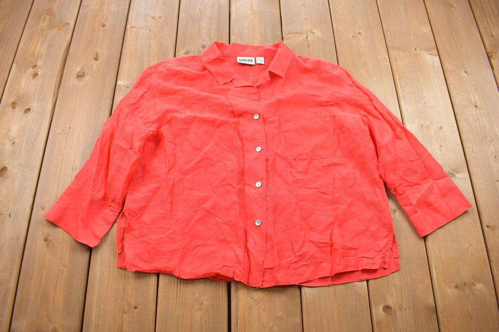 Vintage 1990s Chico's Design Women's Blouse Button Up Shirt