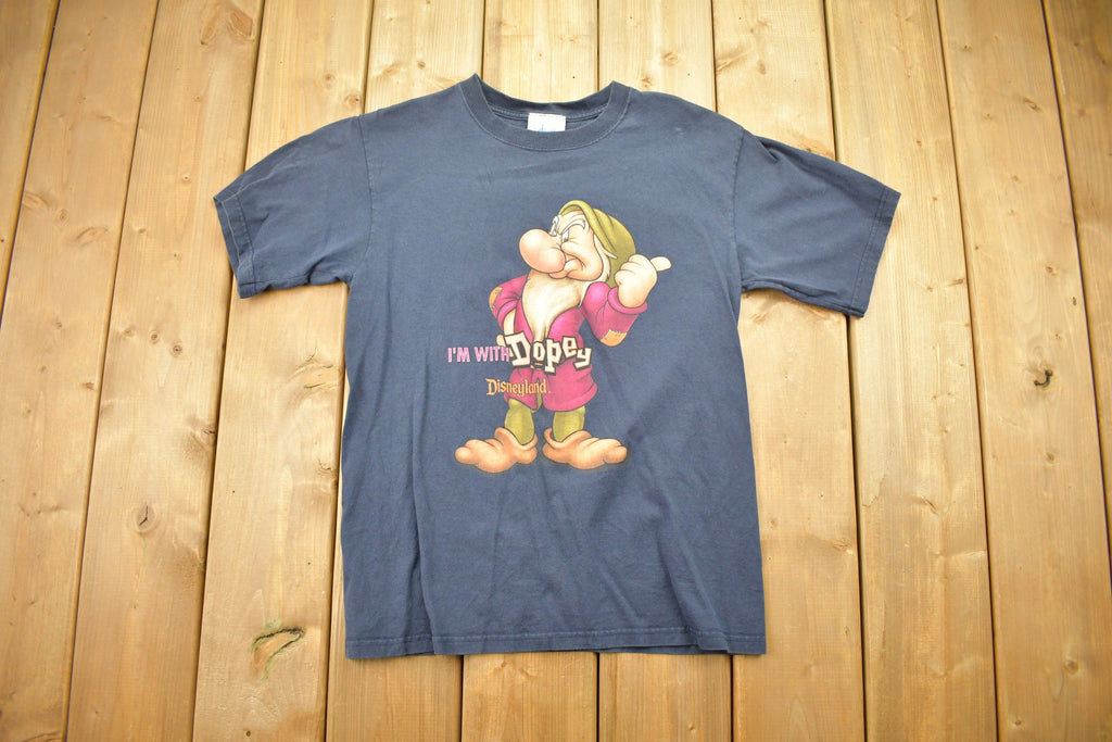 Vintage 1990s Disney Land I'm With Dopey Snow White Seven Dwarves T Shirt  80s  90s  Streetwear Fashion