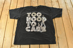 Vintage Y2K Too Hood To Care Hip Hop Graphic Print T-Shirt Men's XL / Rhinestones / Rap Tee / 2000s Streetwear