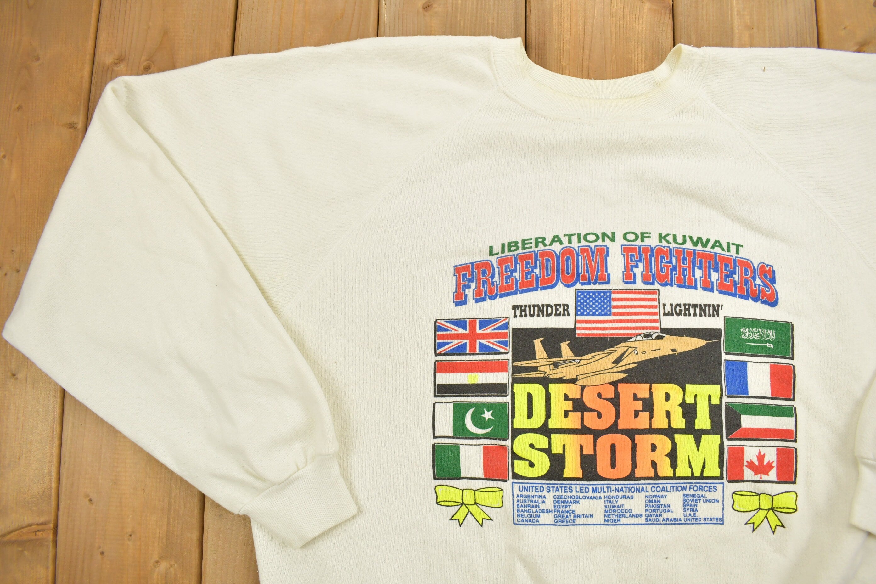 Vintage 1990s Desert Storm "Freedom Fighters" Crewneck Sweatshirt
